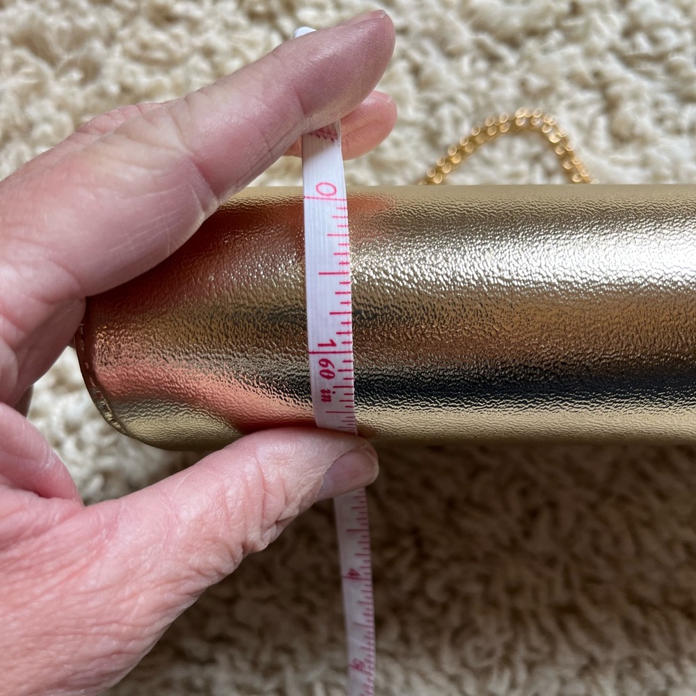 Vintage gold clutch, optional short chain handle - Picture 8 of 11